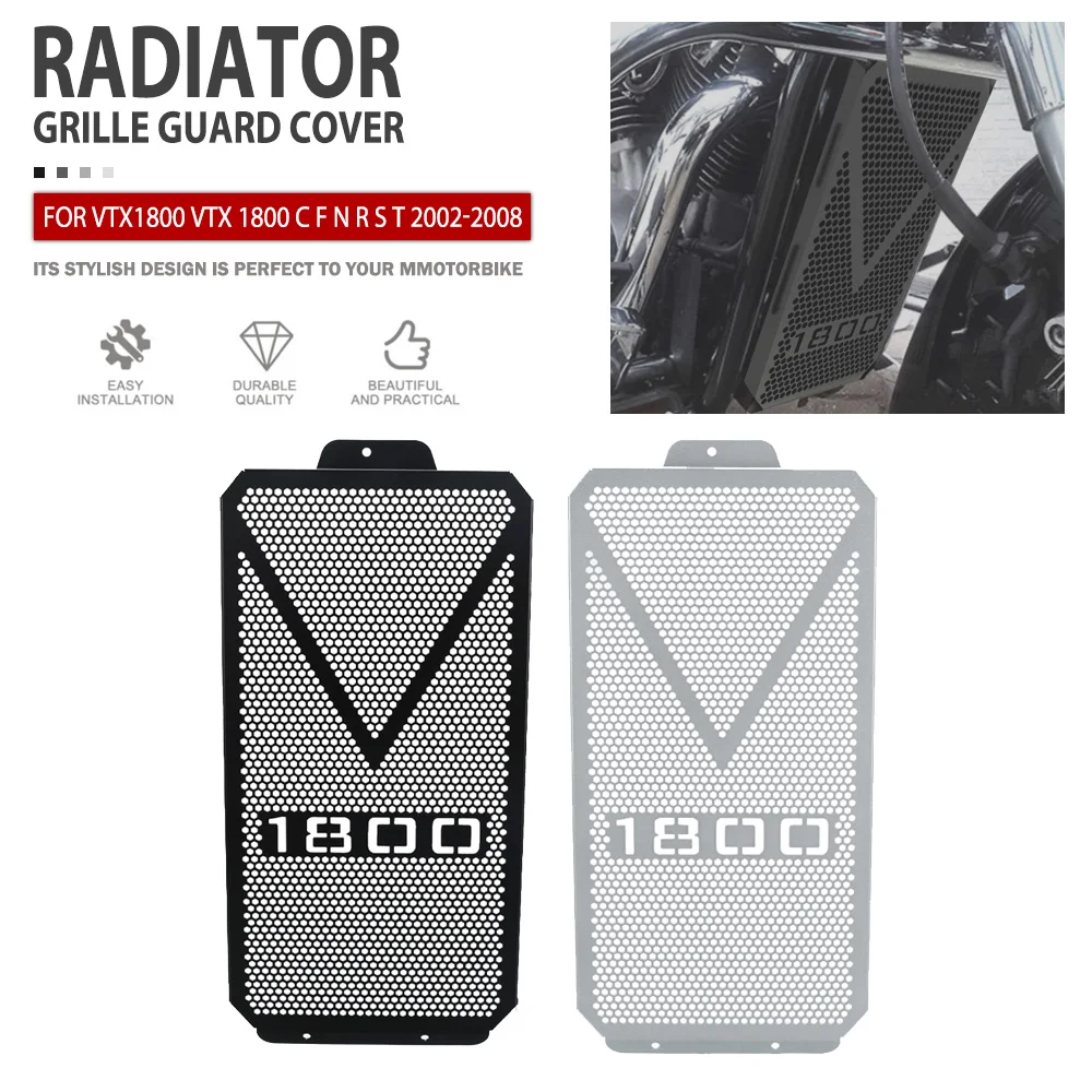 

Radiator Guard For VTX1800 VTX 1800 C F N R S T 2002 2003 2004 2005 2006 2007 2008 Motorcycle Radiator Grille Cover Protector