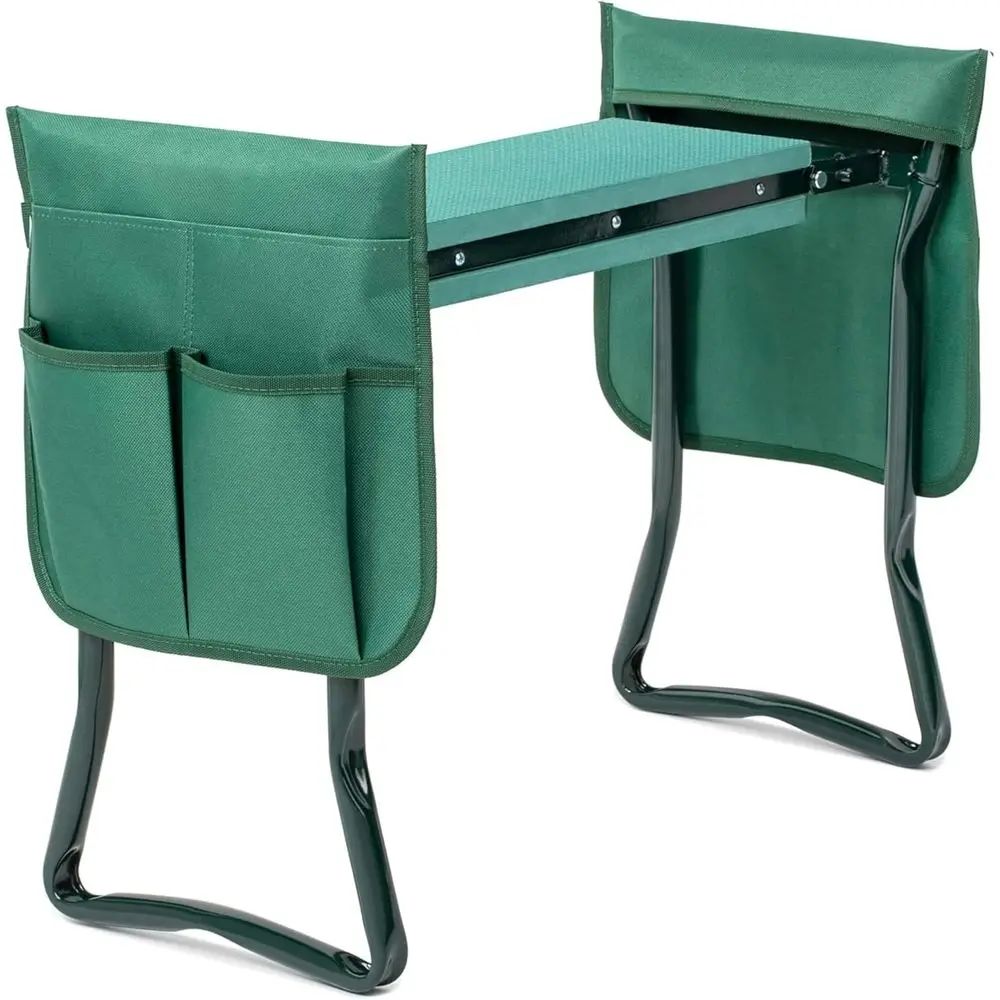 

Прочное садовое сиденье-коленник с толстым пенопластовым ковриком EVA, карманом для инструментов, идеально подходит для садоводства и рыбалки на открытом воздухе, зеленый, подарок ко Дню садоводства