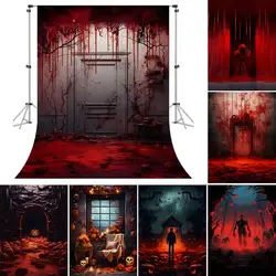 Halloween Backdrop Horror Night Ghost Forest Pumpkin Moon Bat Party Decor Banner Photography Background for Photo Studio