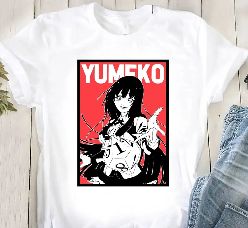 Yumeko Jabami Anime Shirt Kakegurui Manga Japanese MBTI Midari Hyakkaou Unisex T