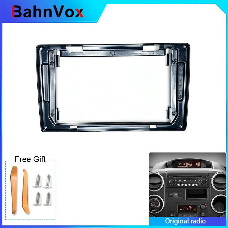 9 inch Android Car Radio Frame for Citroen Berlingo Peugeot 2 B9 2008 - 2019 2din Stereo GPS Fascia Bezel Panel Adapter