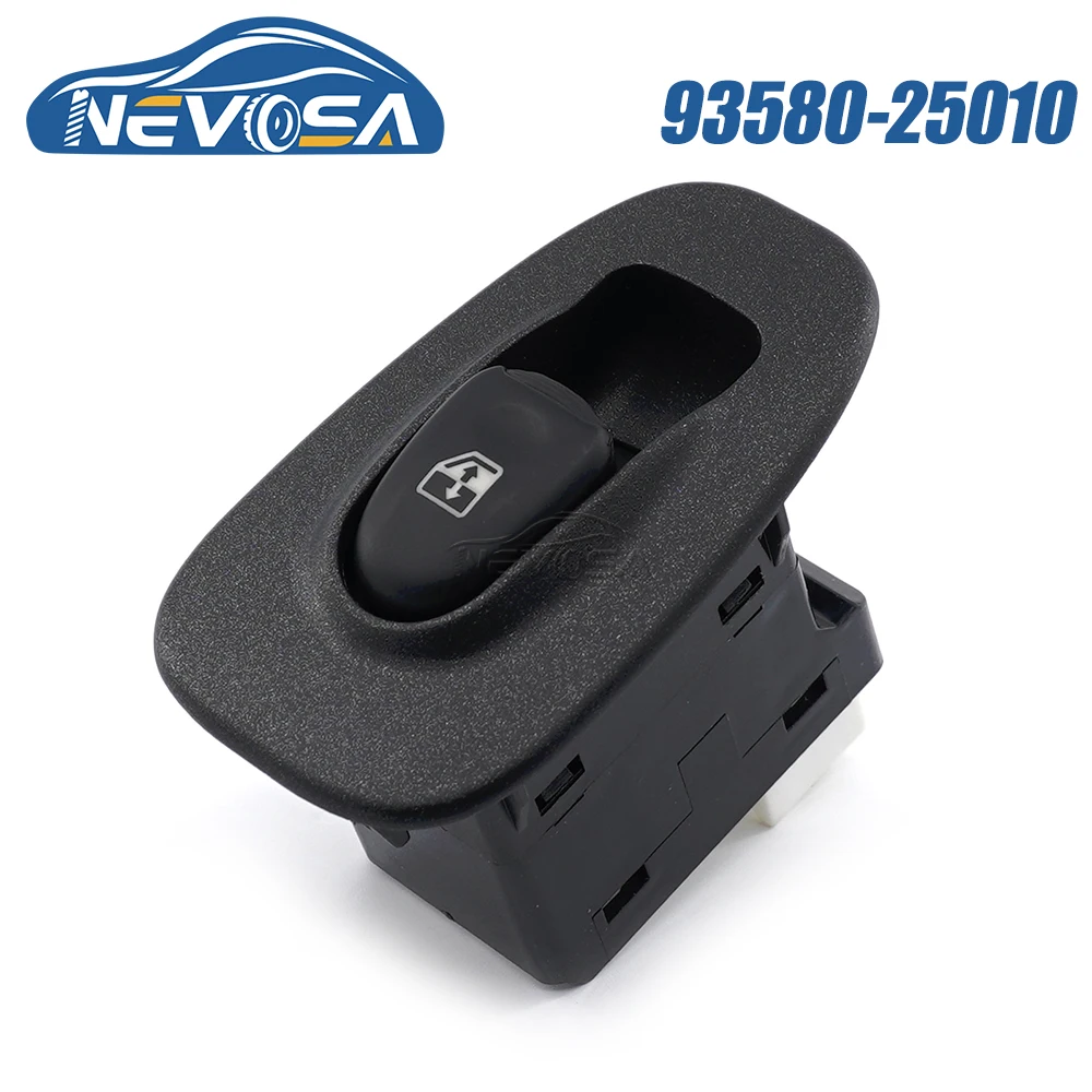 NEVOSA 93580-25010 For Hyundai Accent II MK2 LC 2000 2005 Car Window Control Switch Regulator Single Button 5 Pins 9358025010YN