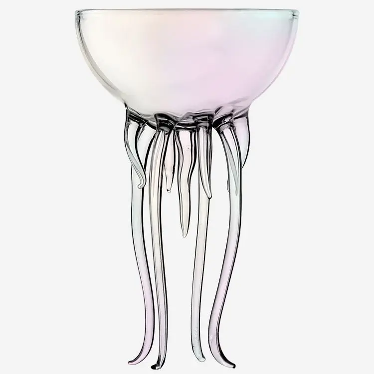 150ml 5oz Creative Cocktail Glasses Cup Bar Tools medusa Octupus Shape Clear Rainbow Glass Cup Drinkware Drinking Cup 1 pezzo