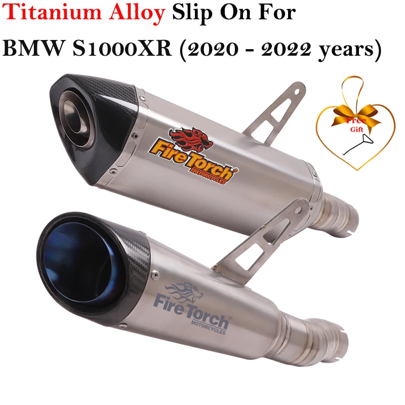 Slip On For BMW S1000XR 2020 2021 2022 Motorcycle Exhaust Escape Modify Middle Link Pipe System Muffler Carbon Fiber
