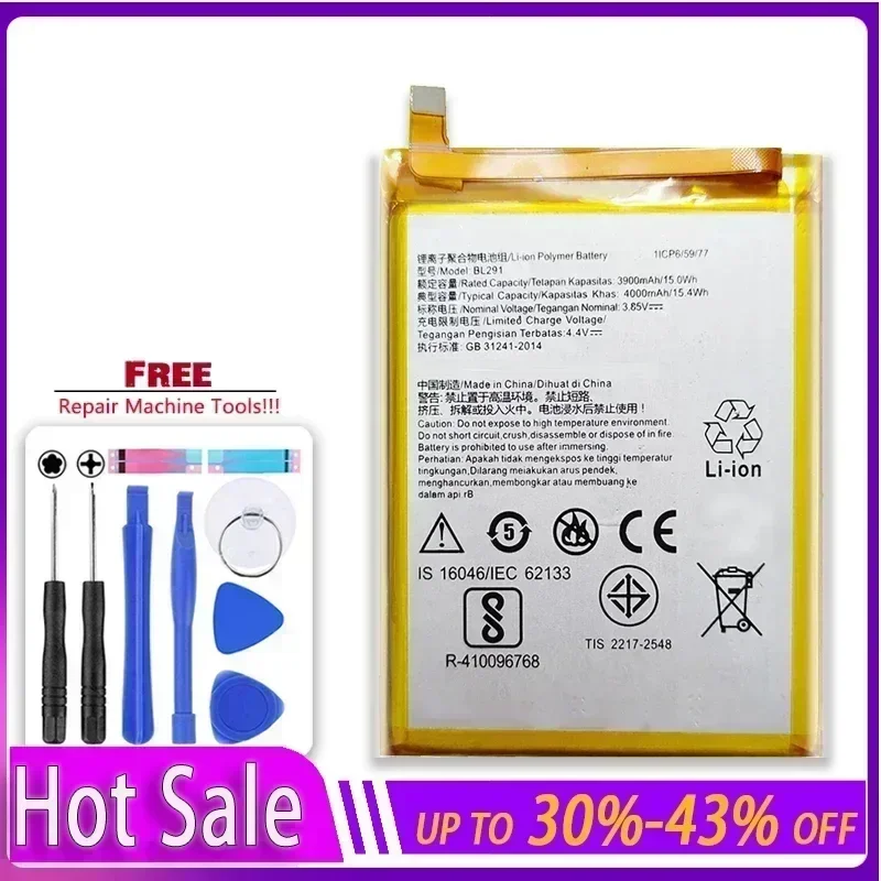 

YKaiserin 3900 мАч BL291 Аккумулятор для Lenovo A5 L18021 L18011 BL 291 Сменные аккумуляторы для телефона Гарантия + НЕТ