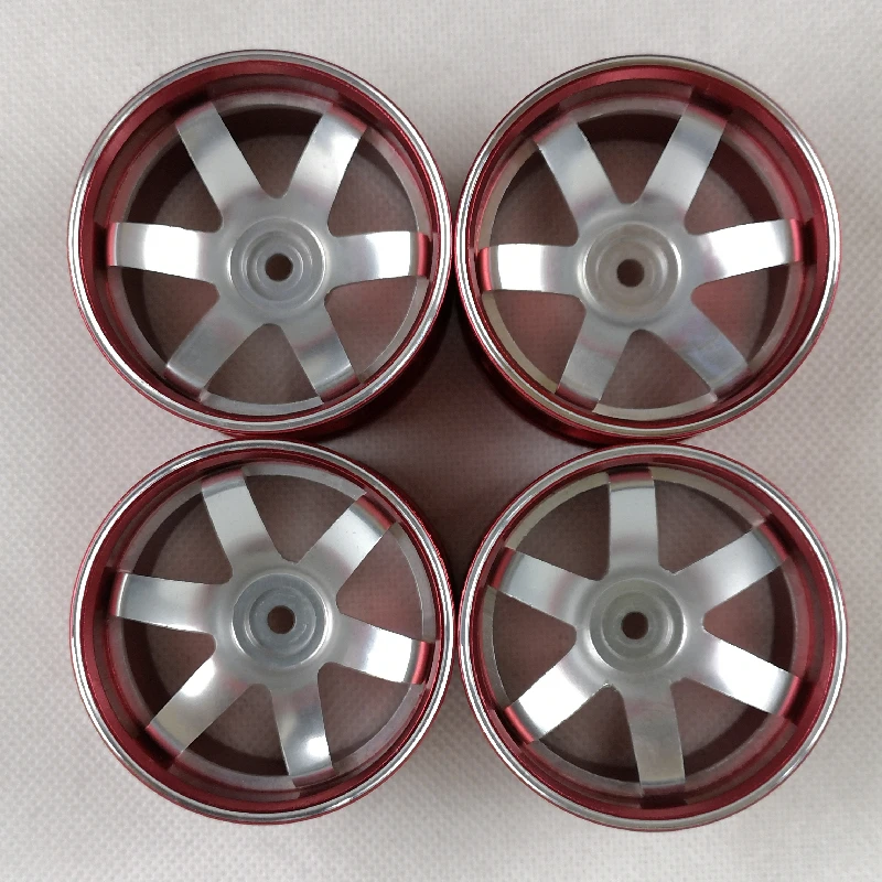 6/9/12mm Offset 4pcs CNC Machined Aluminum Wheels Rims 1/10 Scale RC Car On-road Drift Touring Model Hobby