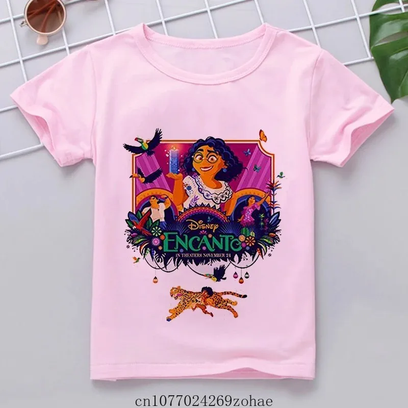 Disney Encanto Mirabel Kids Clothes T-Shirts Children Cartoons Fashion Kawaii Anime T Shirts New Tops Boy Girl Outfits Tee Shirt