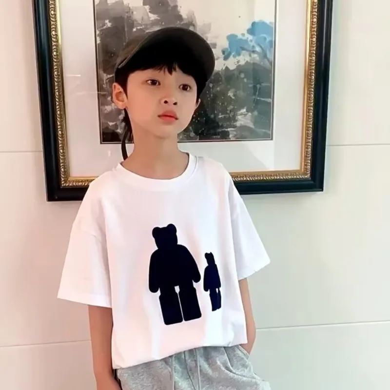 Boys' Summer Short Sleeve T-shirt New Small And Medium Children's Round Neck Top Children's Casual Versatile Half Sleeve Fashion