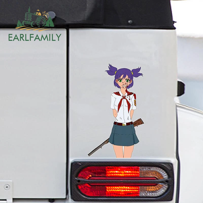 EARLFAMILY 13cm x 5.3cm for Unyl Chan Everlasting Summer Car Sticker Genshin Waterproof Decal Devil Nsfw Funny Fridge Meru Decor