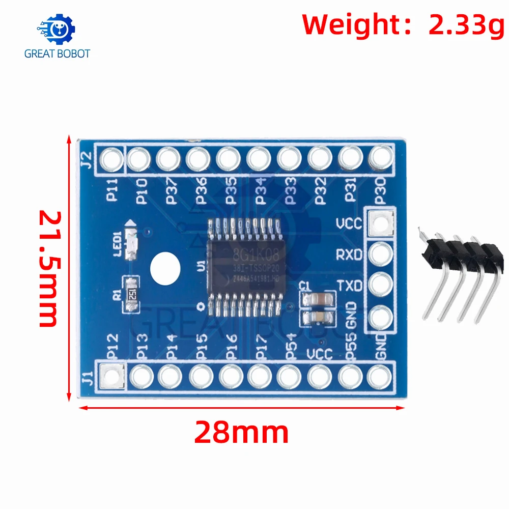 1~10PCS For Arduino-Compatible STC8G1K08 Development Board: TSSOP20 1.9V-5.5V Wide Voltage Core Board