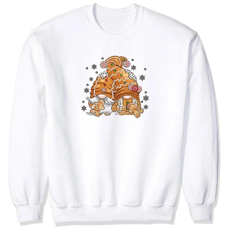 عيد الميلاد الكرتون الزنجبيل رجل الحديد على نقل للملابس تي شيرت سترة الحرارة DTF نقل بقع ملصقات الحرارة الحرارية