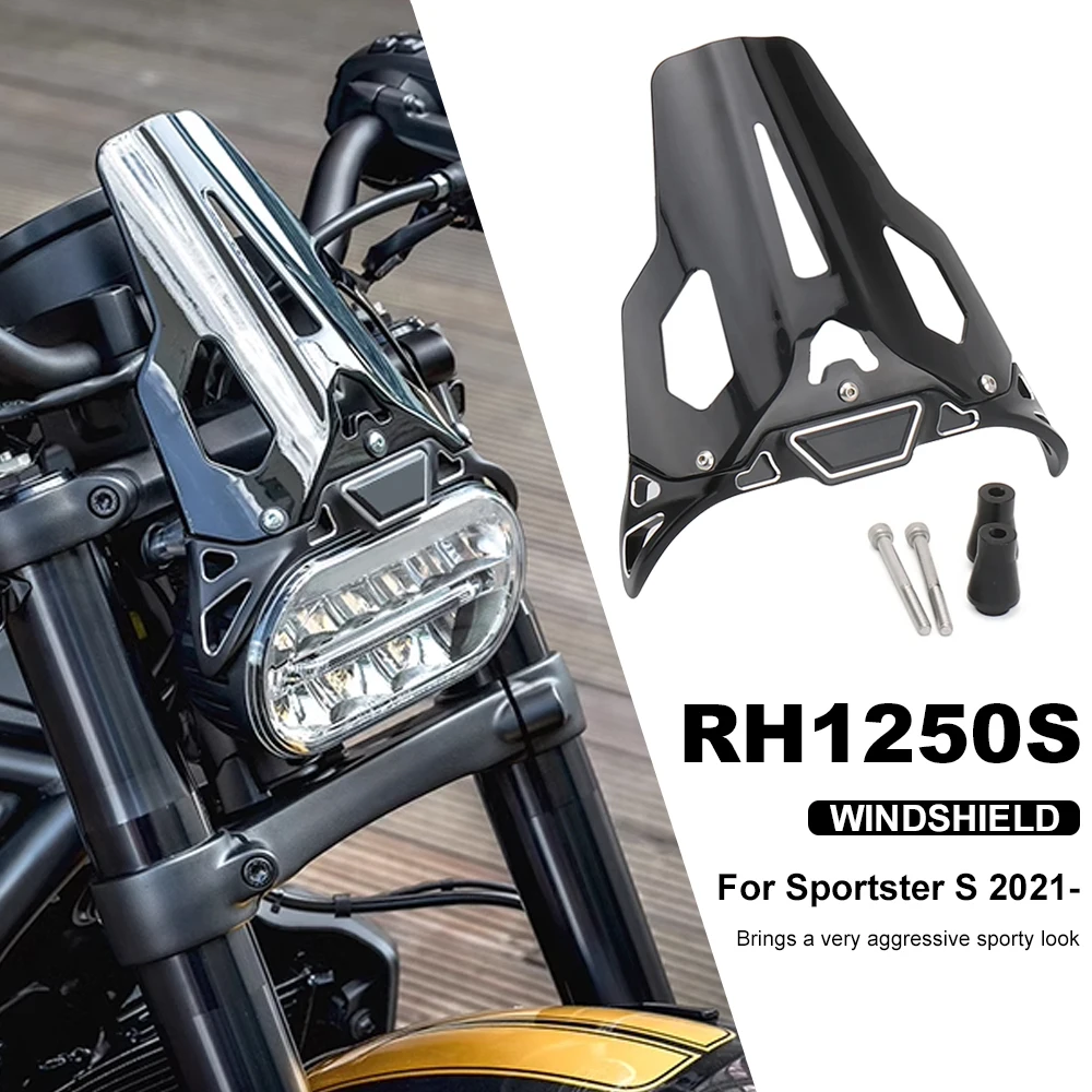 

Motorcycle PC Windscreen Screen Windshield Fairing Accessories Black For Sportster S SPORTSTER S RH1250S 2021 2022 2023