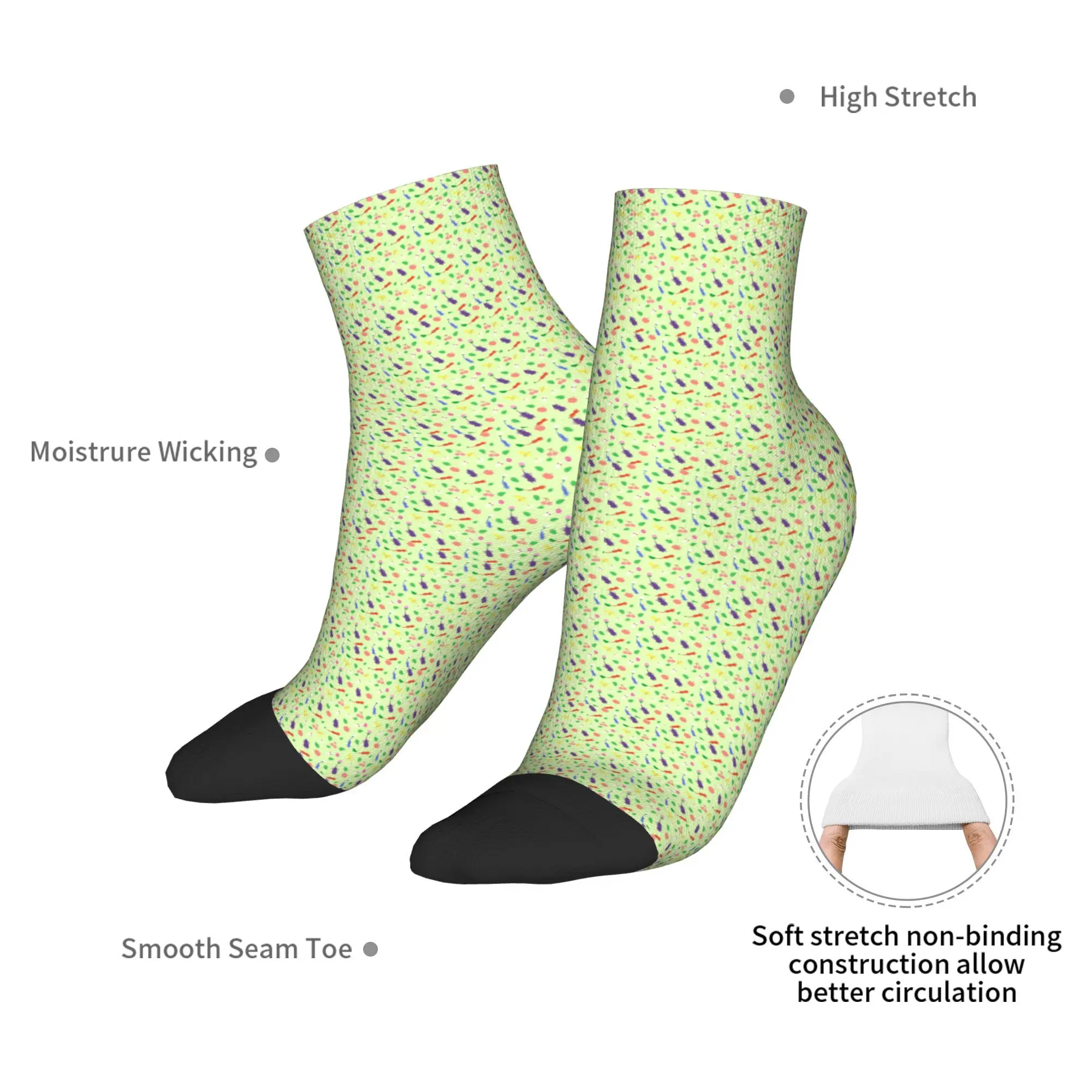 Chaussettes Pikmin toutes saisons, Harajuku, absorbant la sueur, bas à la mode pour hommes et femmes, cadeaux de noël