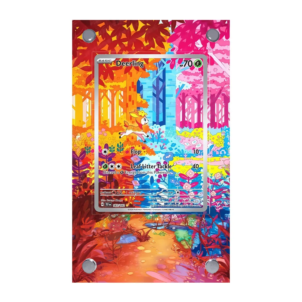 Deerling Sawsbuck Pecharunt Okidogi Pokemon Acrilico Carta di pittura estesa Mattone Anime Classici Collezione di giochi Espositore