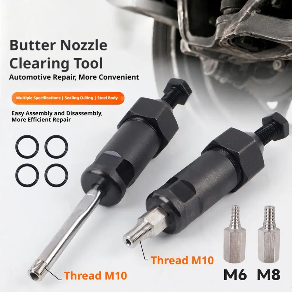 Short Grease Nozzle Unclogger Accessory Long Short Rod Grease Dredge Tool Engineering Machinery Blocked Grease Mouth Repair Kit