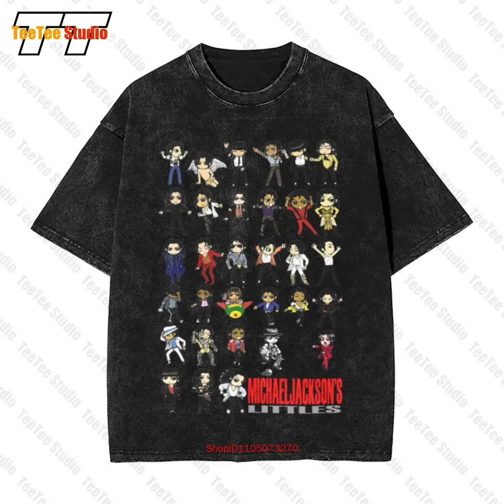 

Meme Tributo Michael Jacksonlittle Caricatura-Pop Vintage Oversized T-Shirt FC9R