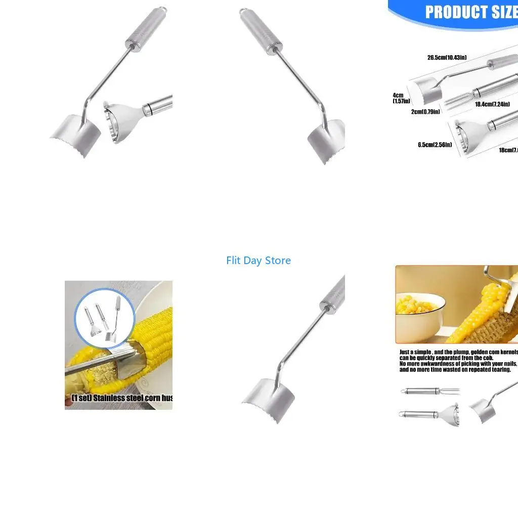 F92C Ergonomic Handle Corn Stripper Steel Handheld Manual Corn Peeler for Safe Handling Efficient Kernel