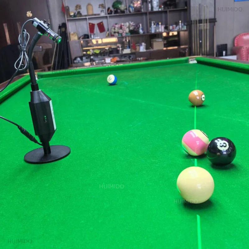 Portable training assist with adjustable green laser, rechargeable billiard laser aiming system - with precise targeting