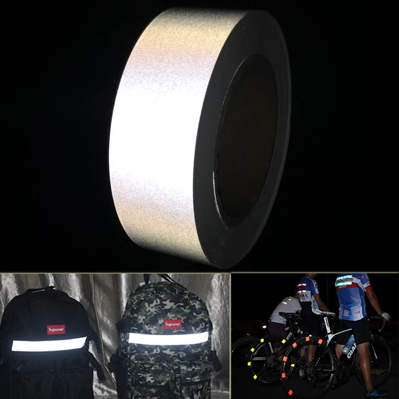 Reflective Adhesive Fabric Tape For Night Visibility and Outdoor Use Self-adhesive Gray Cloth Tape Suitable For Luggage