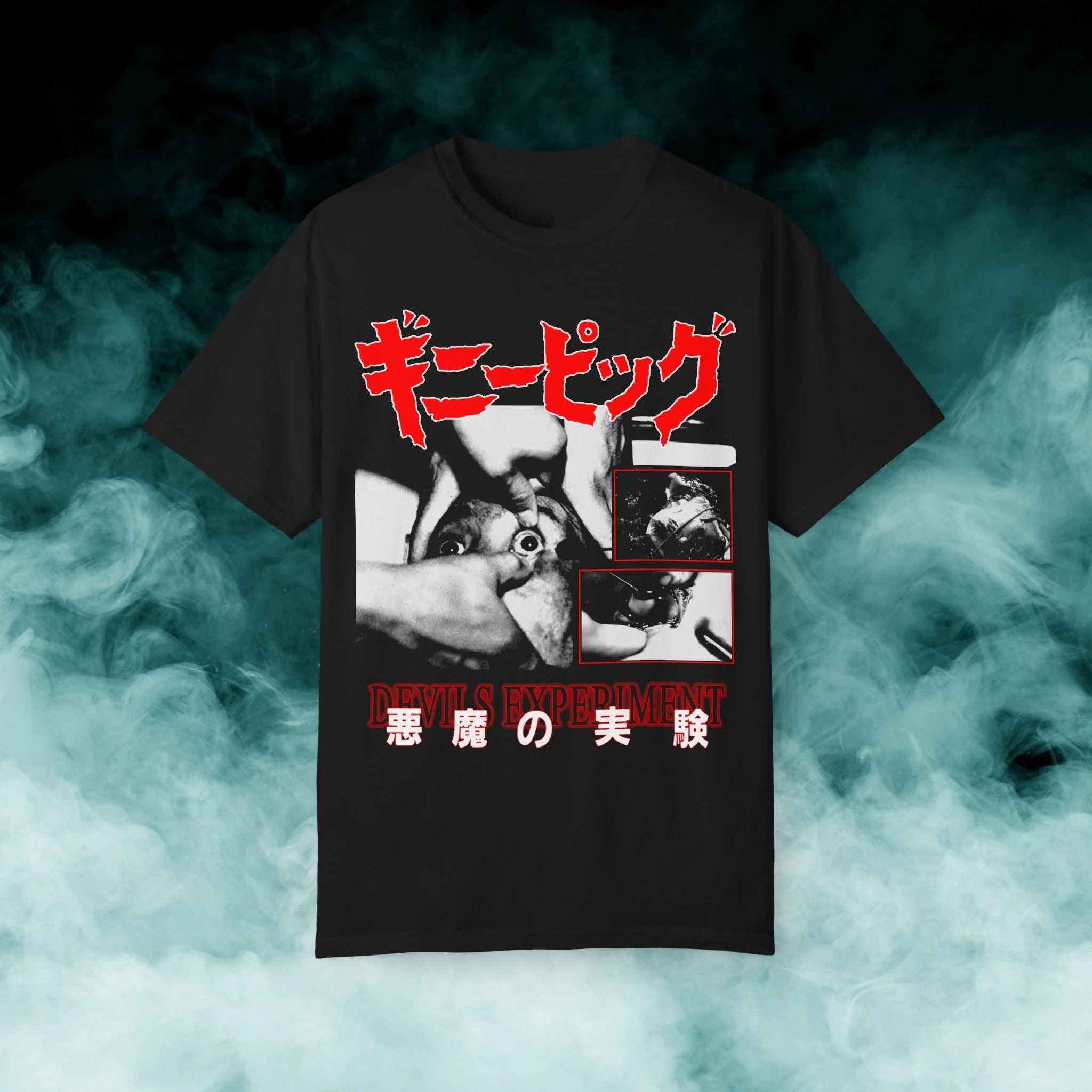 Guinea Pig_ Devils Experiment Horror Movie Graphic T-Shirt Cotton Men Women Streetwear Tee