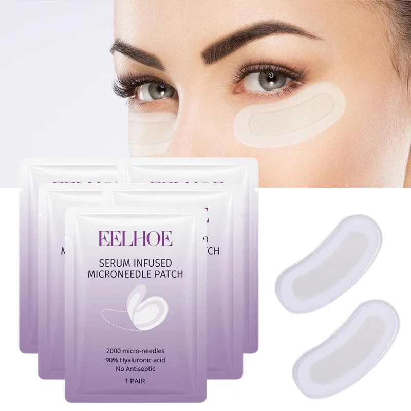 

EELHOE Microneedle Eye Patches Hyaluronic Acid Serum for Puffy Eyes & Fine Lines 2000 Micro-Needles Eye Patches