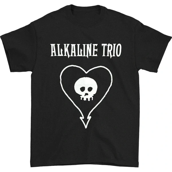 

Men's Summer 100% Cotton Alkaline Trio Classic Heartskull Motorcycle T-shirt S_4XL