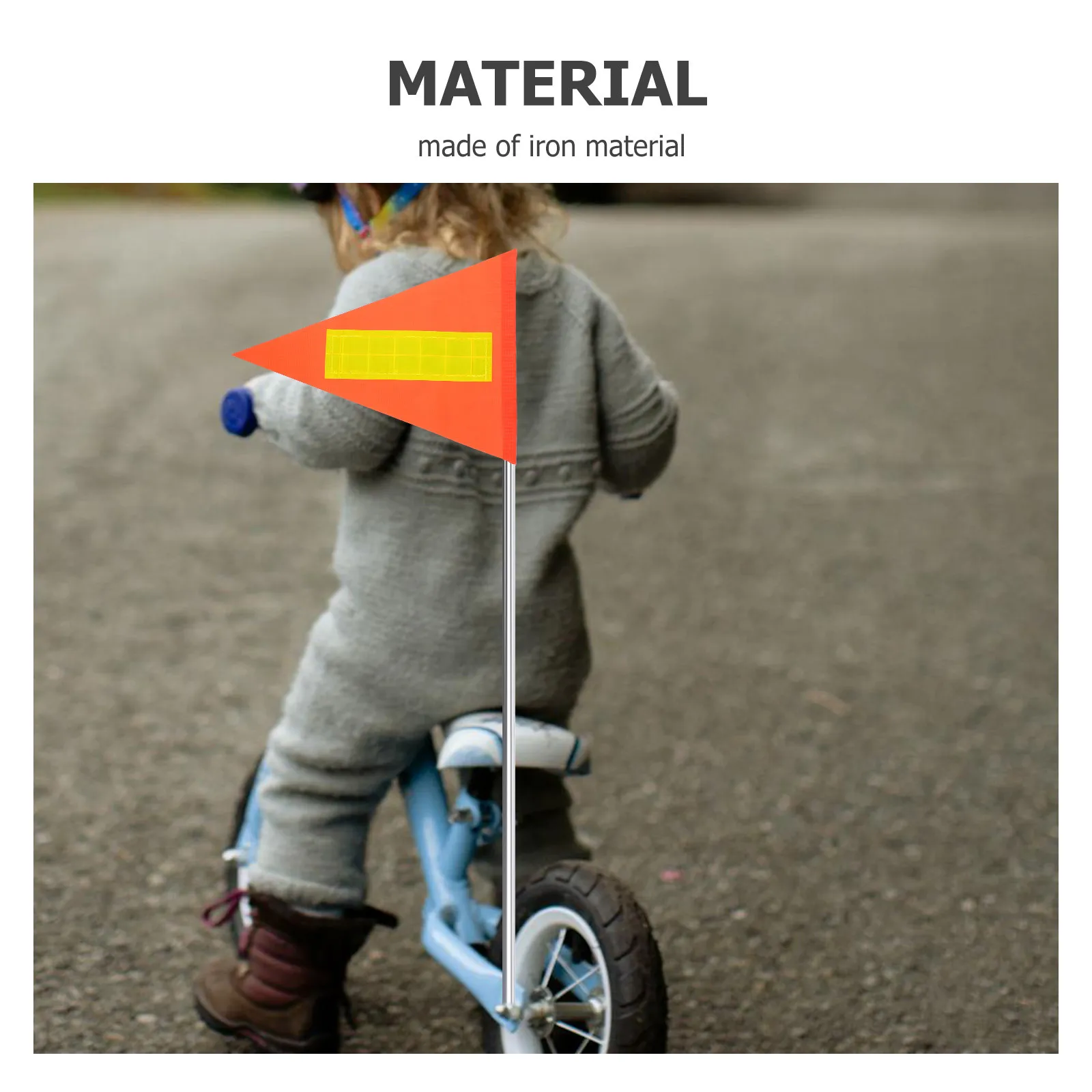 

5pcs Bike Safety Flags High Visibility Waterproof Durable Cycling Flag For Bicycle Trailer Wheelchair Riding Warning