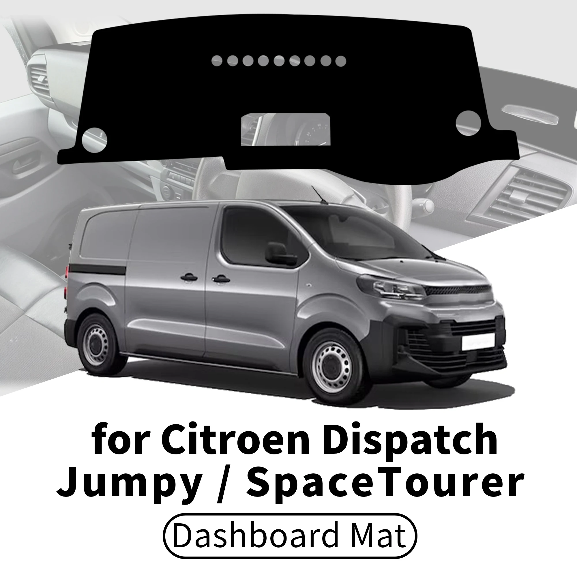 for Citroen Dispatch Jumpy SpaceTourer Car Dashboard Cover Dashmat Sunshade Anti‑UV Anti‑Glare Dash Mat Interior Accessories