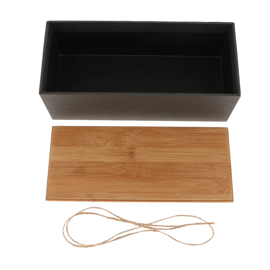 Bamboo Lid Storage Boxes Wooden Containers Organizer Tea Storage Box Candy Chocolate Jars Coffee Cans Home Storage Box