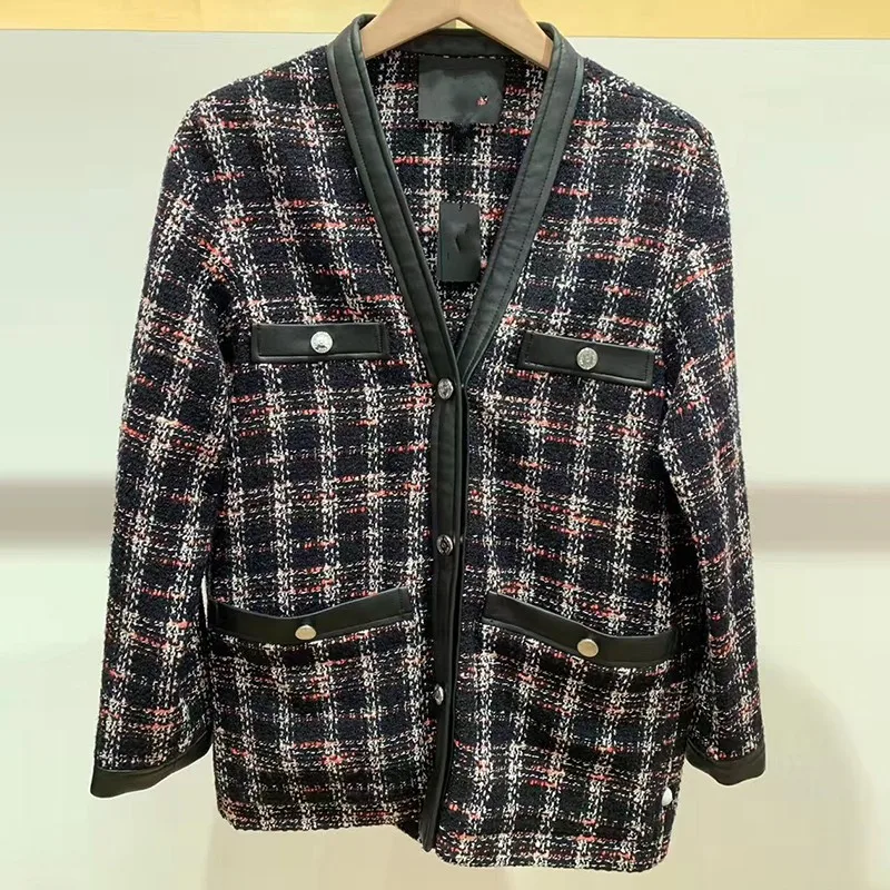 

M Home осень зима вязаный V Ne открытый кардиган женский цветной дизайн блузка хлопок полиэстер длинный све