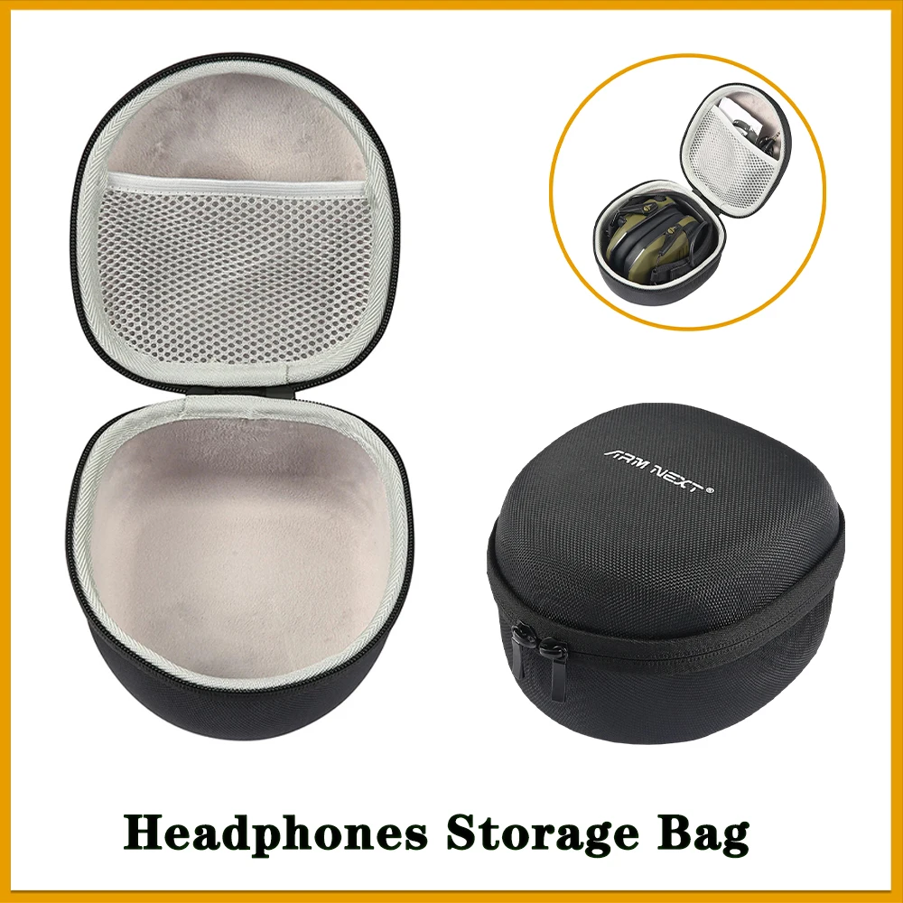 Tactical Headset Hard Body Storage Case，Fit Hunting Shooting&Travel Earmuff Storage And Protection Cover Headphone Portable Bag