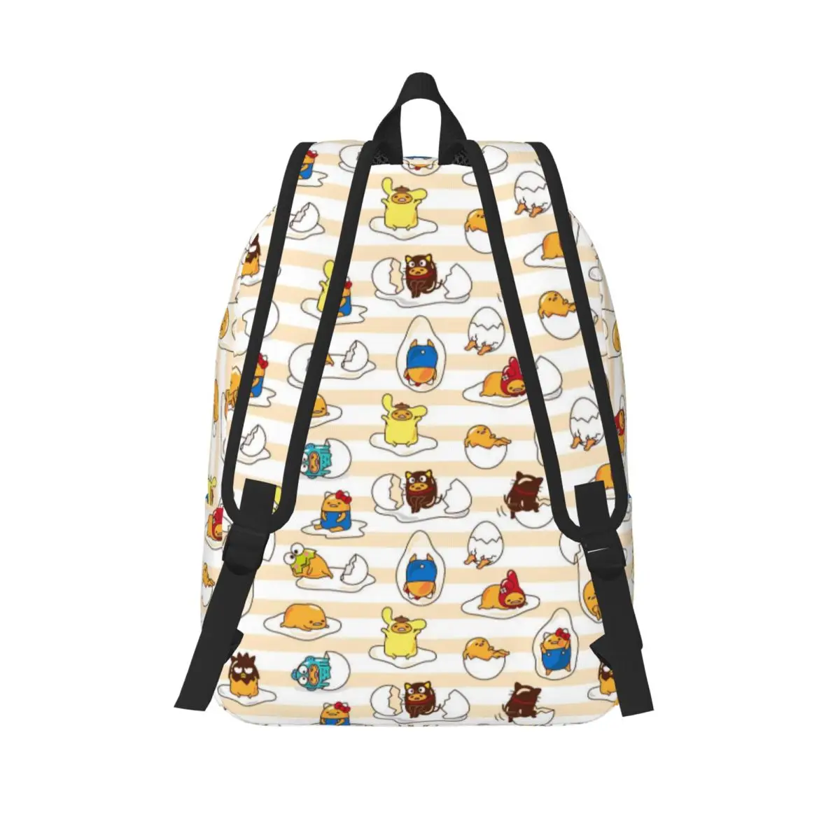 Gudetama Zaino simpatico cartone animato con uova Borse per libri per studenti delle scuole medie e superiori Zaino per adolescenti all'aperto