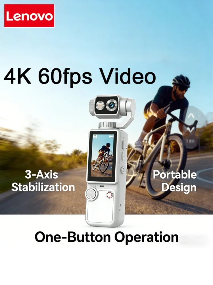 AliExpress Lenovo 4K HD WiFi Sports Wearable Camera Travel Bicycle Driver Recorder Mini Sports Cam For Motorcycle and Vlogging