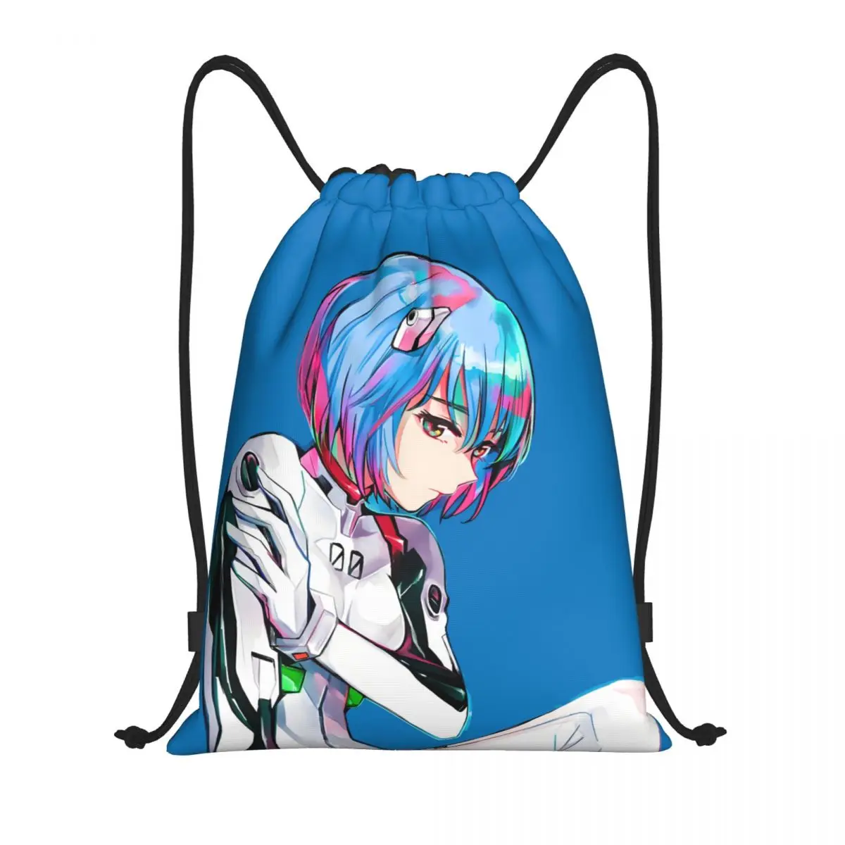 Benutzerdefinierte E-Evangeliones Animes Hot Drawstring Bags für Training, Yoga, Rucksäcke für Männer und Frauen, Comic-Sport-Gym-Sackpack