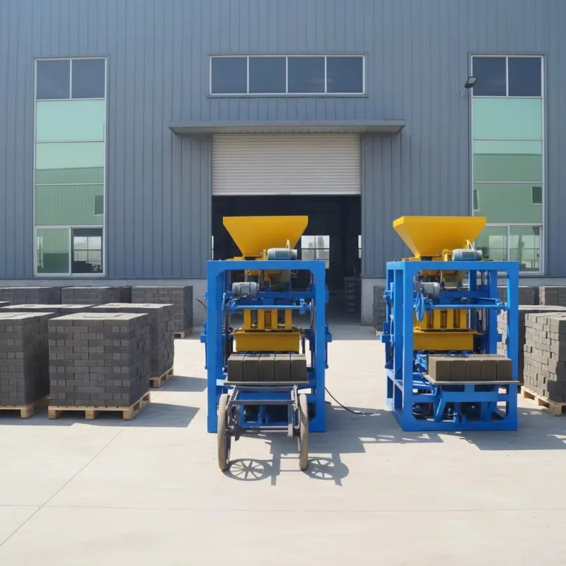 QTJ4-24 PLC Controlled Gear Concrete Block Making Machine Engine High Efficiency Hydraulic System Pavers Landscape Curbs