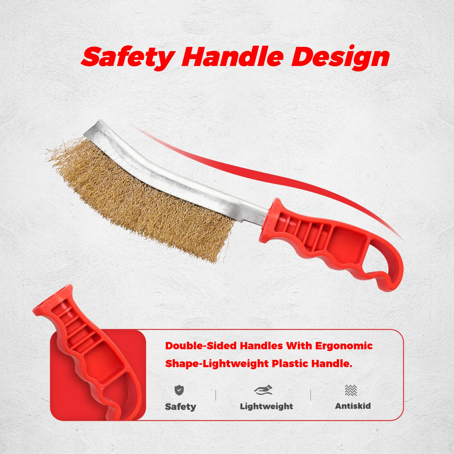 SIFANG 1 шт., многофункциональная проволочная щетка из нержавеющей стали с длинной ручкой с медным покрытием для кухонного гриля, специальная пластина для удаления ржавчины