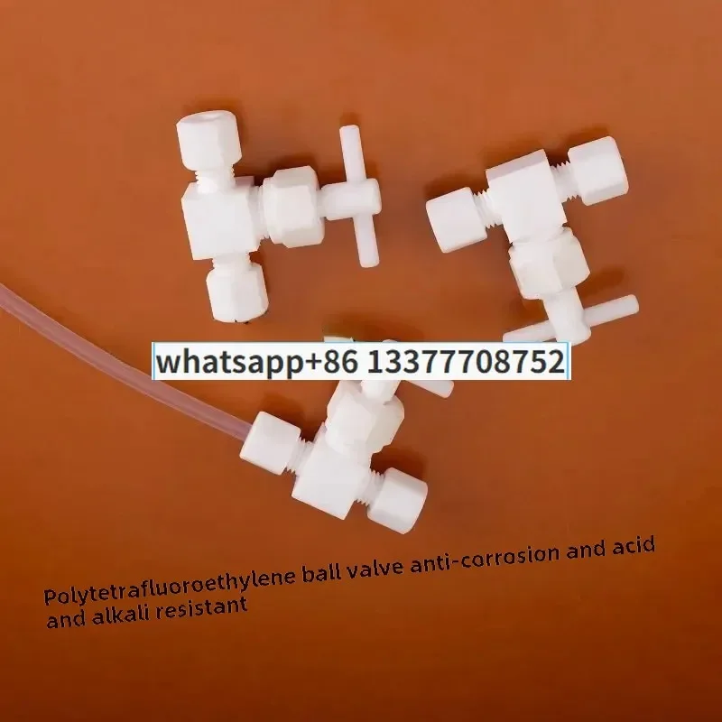 

PTFE Ball Valve PTFE Straight-through Ball Valve 1/4 3/8 1/2 Anti-corrosion Acid and Alkali Resistant Polytetrafluoroethylene