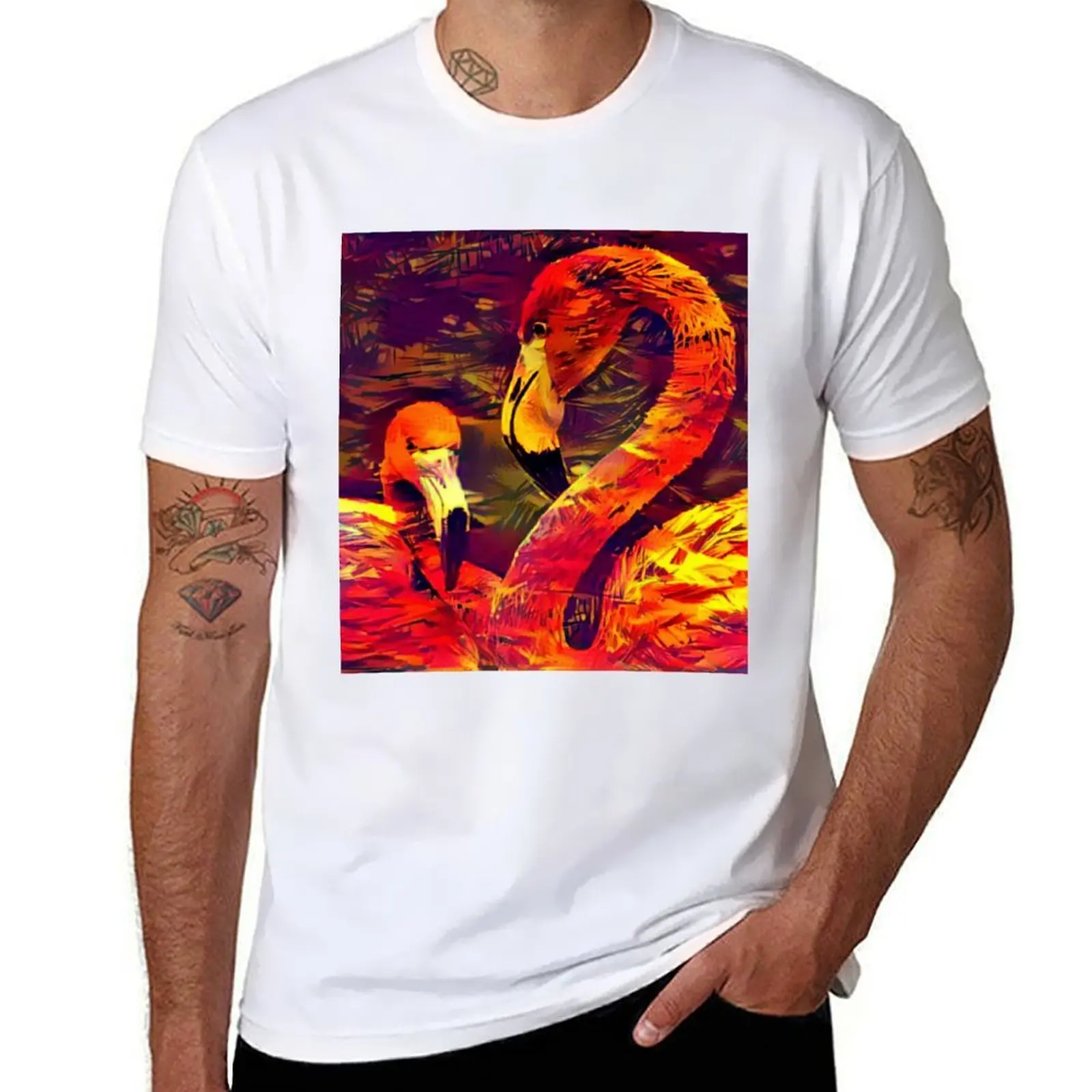 

Flamingo Firestorm T-Shirt funny t shirts man t shirts cotton 100% T-Shirt