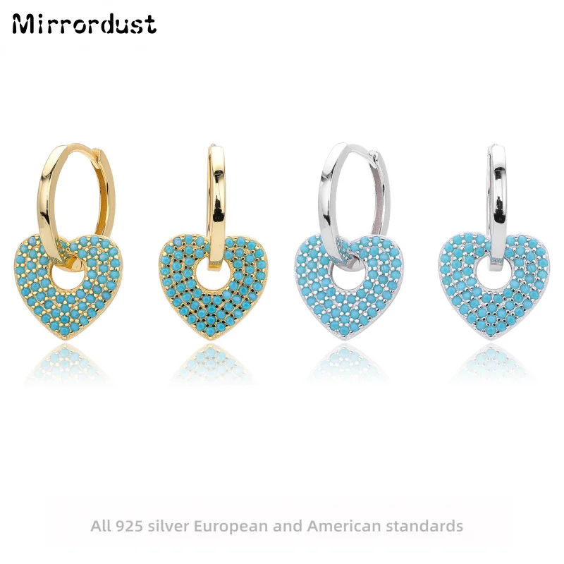 

【Mirrordust】Нишевые серьги-сердечки из стерлингового серебра 925 пробы с цирконом, элегантные светские серьги в сказочном стиле