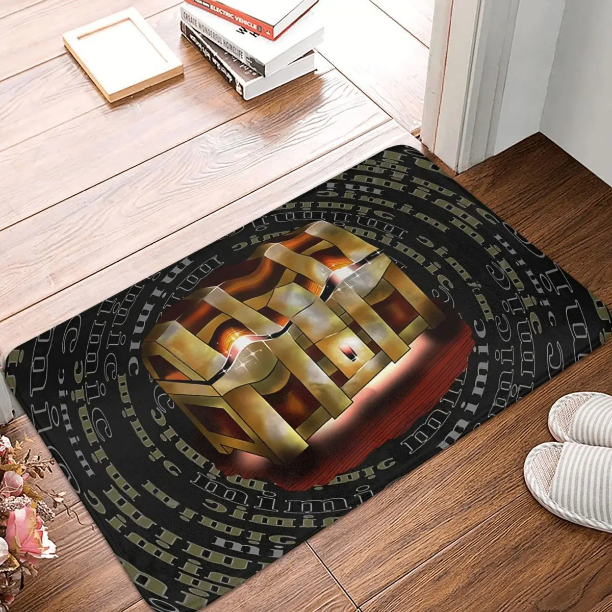 DnD Game Non-slip Doormat Living Room Mat Gold Mimic Chest With Treasure Floor Carpet Entrance Door Rug Indoor Decorative