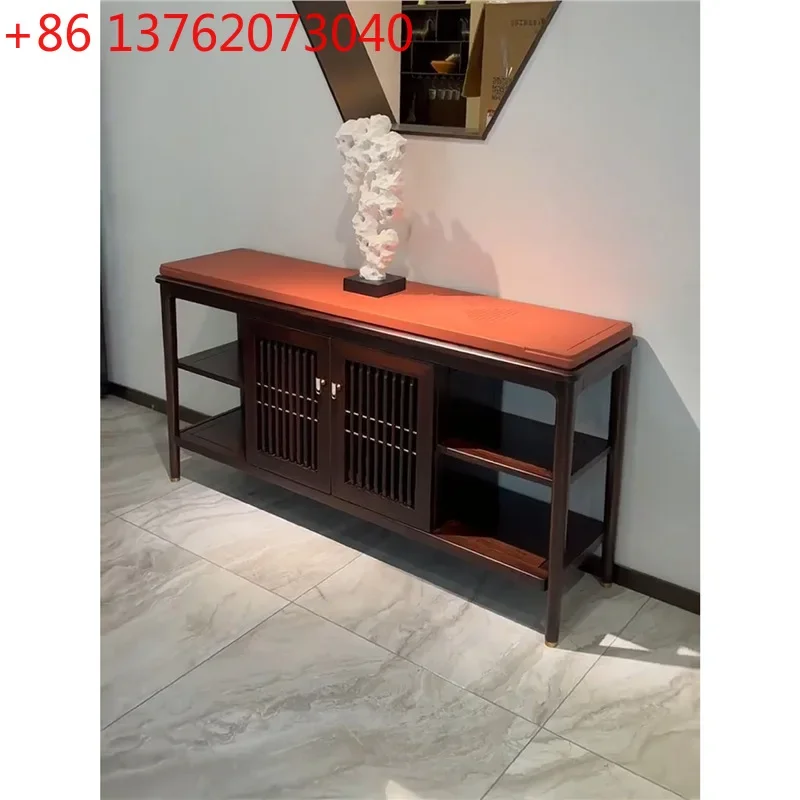

New Chinese Ebony Entrance Cabinet Modern Zen Chinese Style Entrance Table