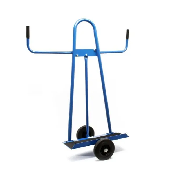 Four-wheeled trolley for wall panels rock panels and pallets