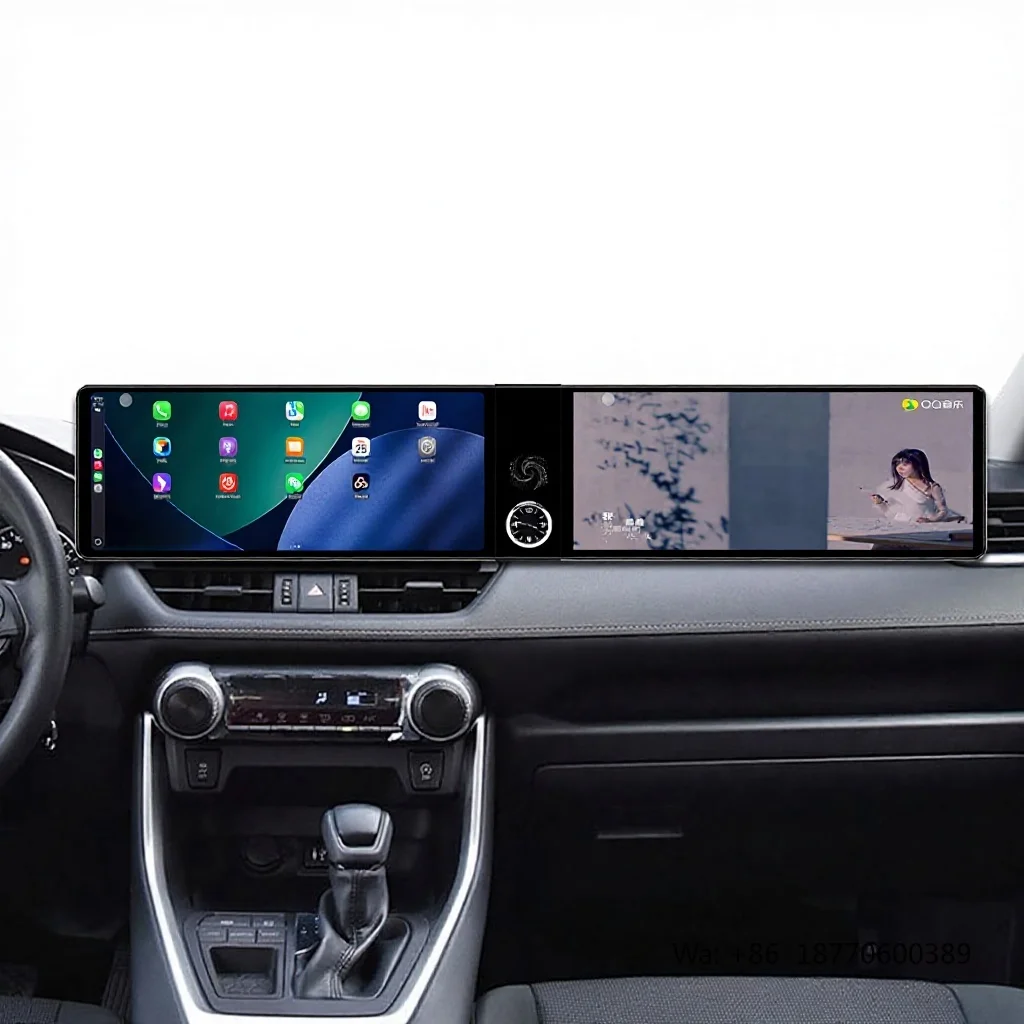 MOOKAKA Dual 12.3 Inch Android 14 Car Radio for Toyota RAV4 2020-2022 Car Stereo Multimedia GPS Navi Wireless CarPlay Head Unit