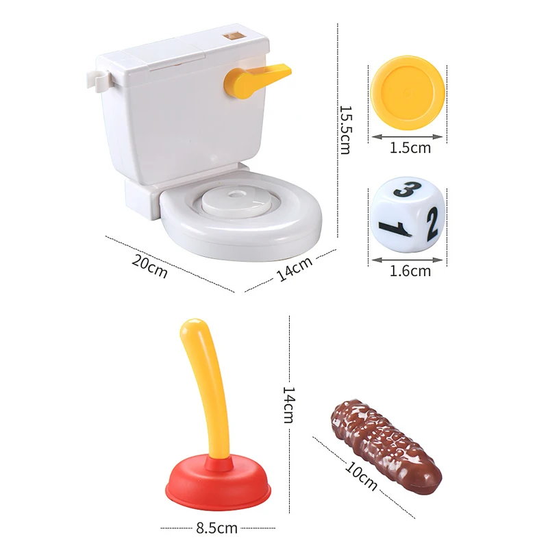 Toilet Poop Flushing Game Children Novelty Gag Toys Creative Toys Prank Funny Toy Party Game Friend Interaction Gift for Kids