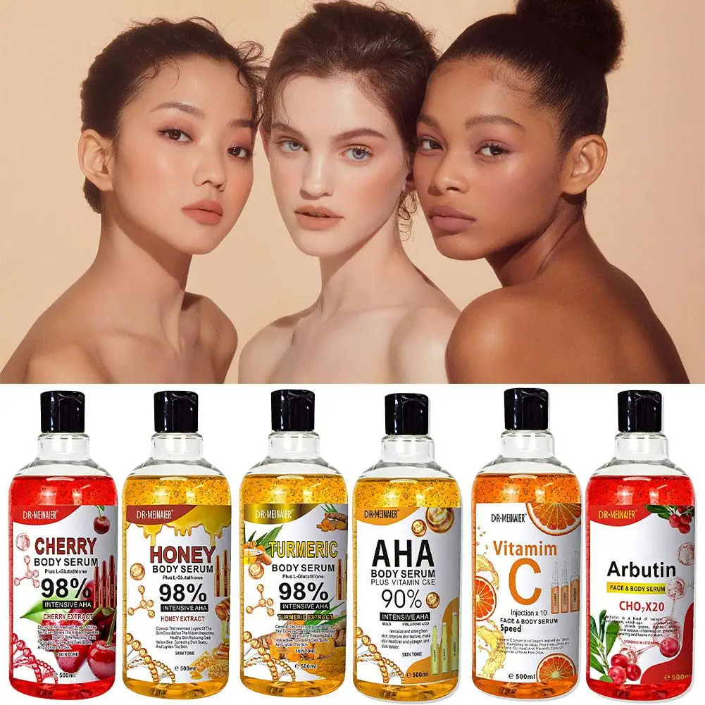 Vitamin C AHA Arbutin Cherry &Honey Turmeric Face Serum Spots Eraser Corrector Whitening Moisturizing Lightening Body Serum