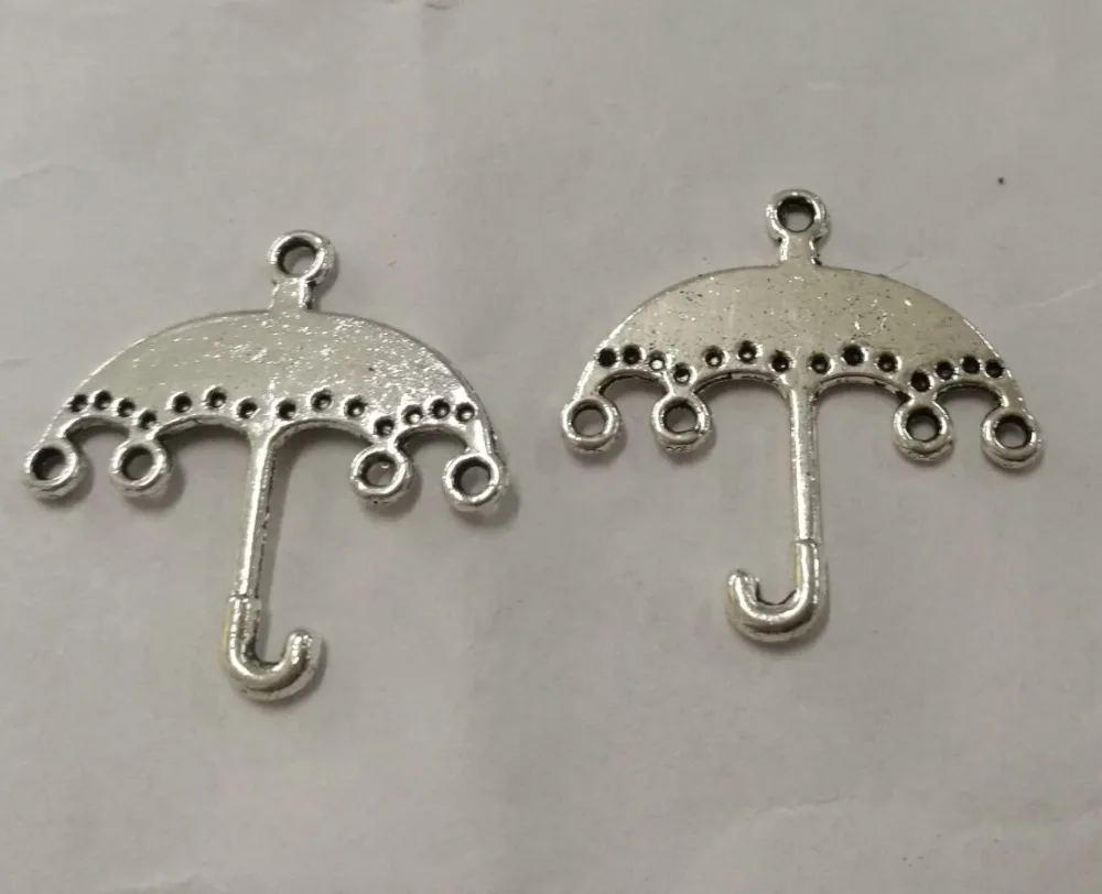 

14pcs antiqued silver color crafted umbrella design charms H0765