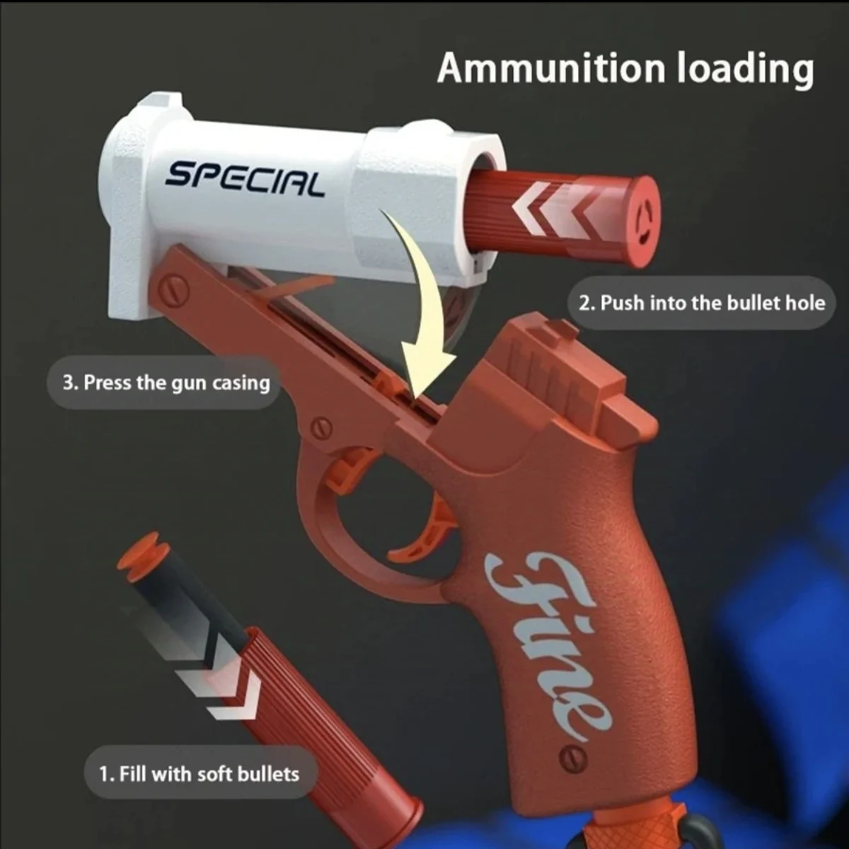 Mini s686 concha jogando bala macia lançador arma de brinquedo airsoft espuma bala blaster cs arma ao ar livre crianças pistola