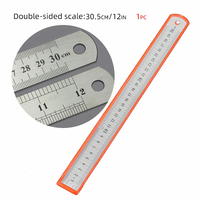 Stainless steel ruler 30cm ruler Steel Ruler 1 m 15 / 20 / 30 / 50cm thick steel plate ruler 60cm