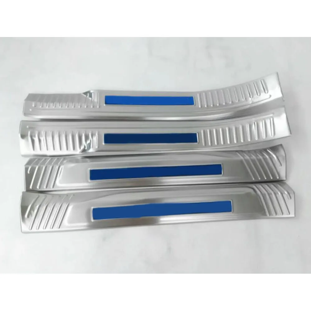 For Peugeot 5008 2017 2018 2019 2020 2021 Car Stainless Steel Pedal Door Sill Scuff Plate Inner Built Threshold Parts 4PCS