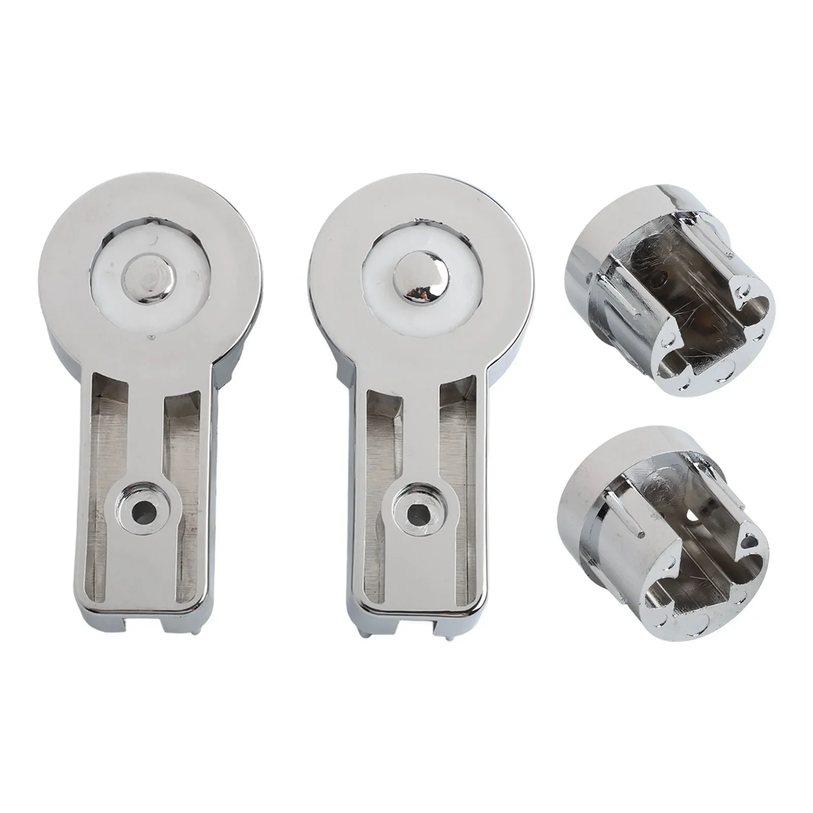 1 Set Bathroom Door Hinge Brackets Shower Screen Hinges ABS Chrome Plating Shower Plastic Pivot Door Hardware Home Improvement